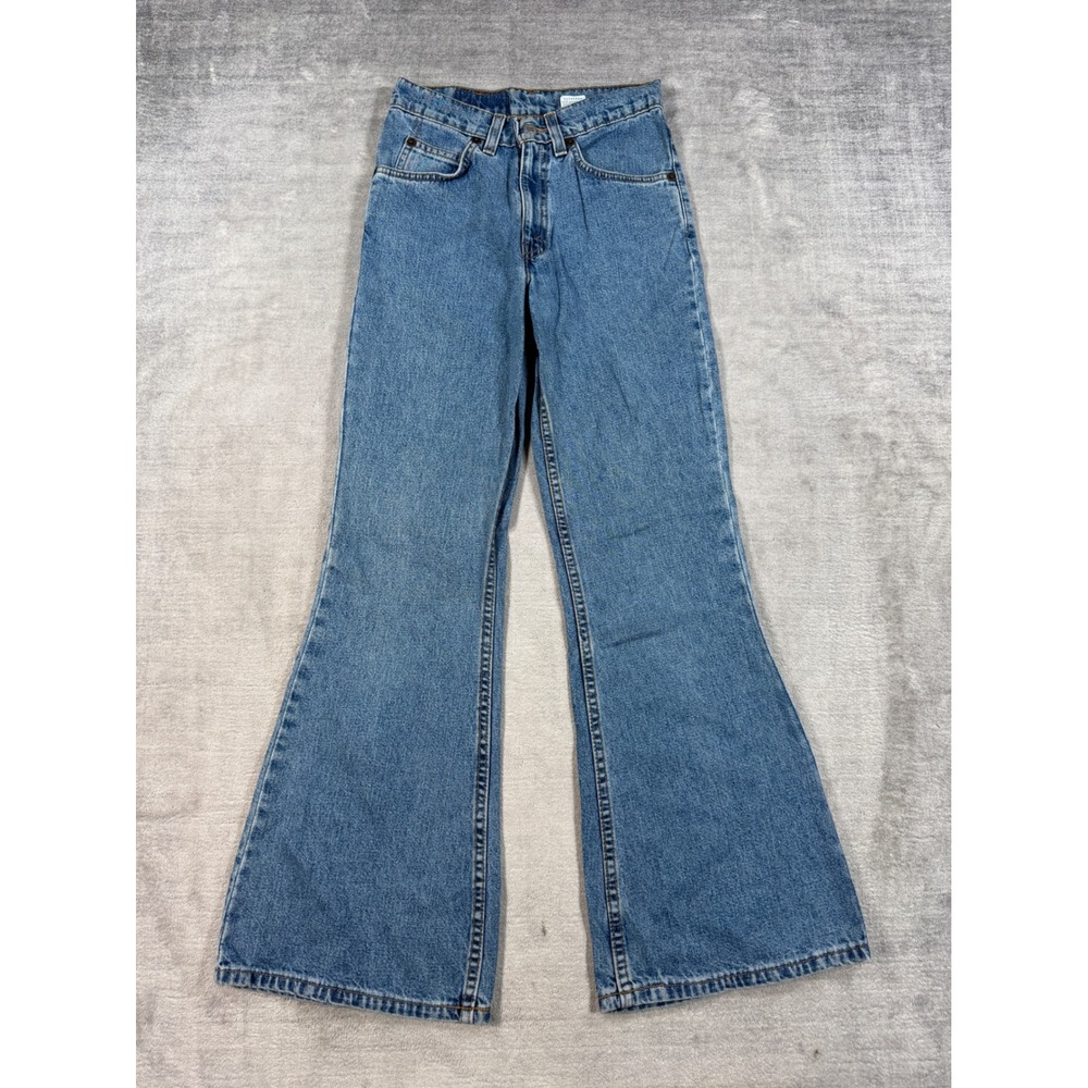 Levis Jeans Women 24x28 Blue 512 High Rise Slim Flare Vintage 90s Made in USA